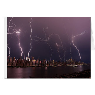 Lightning storm over Manhattan, NYC