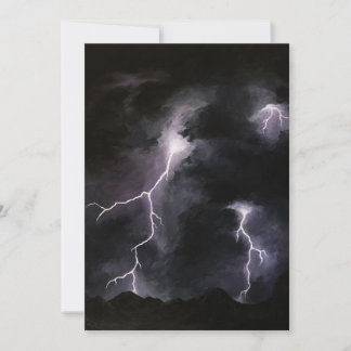 Lightning Storm Painting Greeting Card