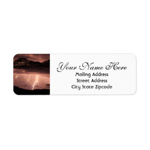 Lightning Storm Return Address Label