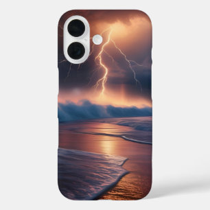 Lightning Strike Beach Two iPhone 16 Case