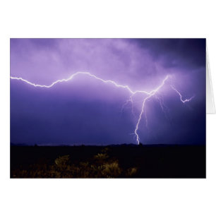 Lightning strike over desert, Big Bend