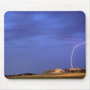 Lightning strikes buttes near Scottsbluff Mouse Pad
