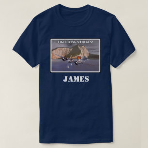 Lightning Strikes in the Area P-38 in Combat T-Shirt