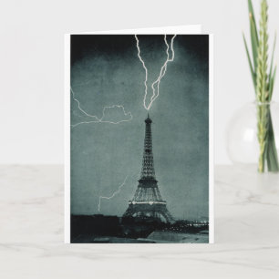 Lightning Strikes the Eiffel Tower, 1902 Card