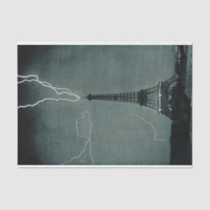 Lightning Striking the Eiffel Tower Tissue Paper