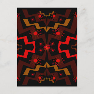 Lightning Suns Abstract Postcard