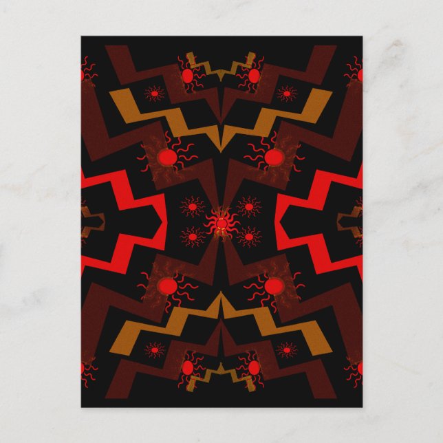 Lightning Suns Abstract Postcard (Front)