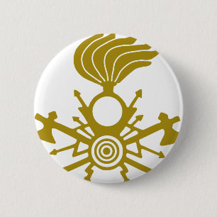 lightning-symbol 6 cm round badge