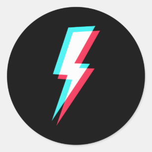 Lightning Symbol Power Electricity Bolt Classic Round Sticker