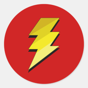 Lightning Thunder Bolt Classic Round Sticker