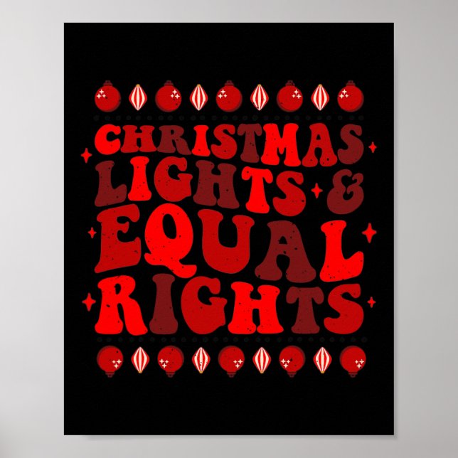 Lights &amp; Equal Rights Feminist Pajama Pro-choi Poster (Front)