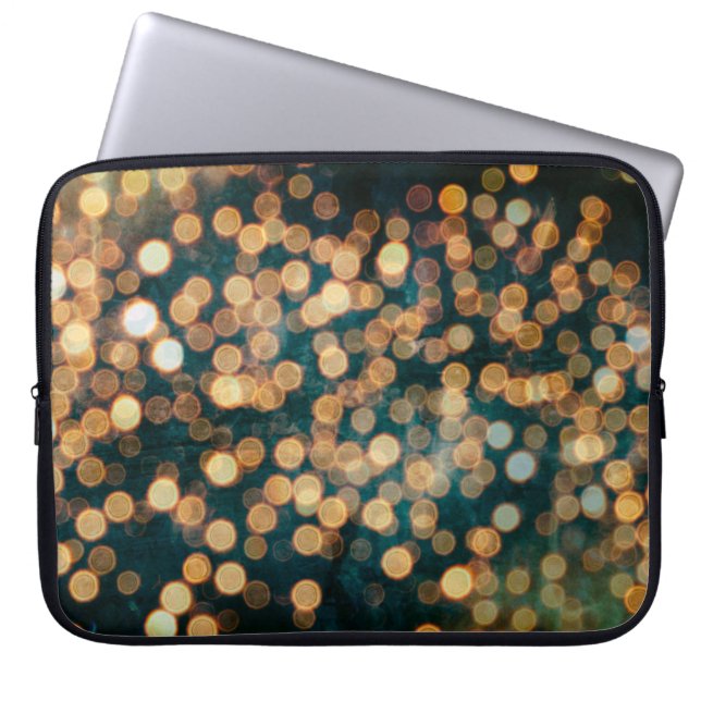 lights backgroundabstract, background, black, blur laptop sleeve (Front)