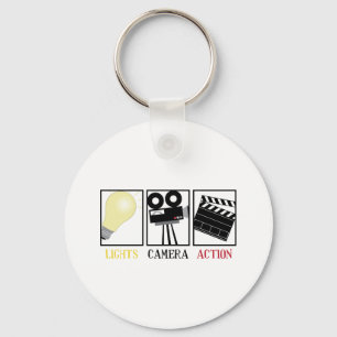 Lights Camera Action Key Ring