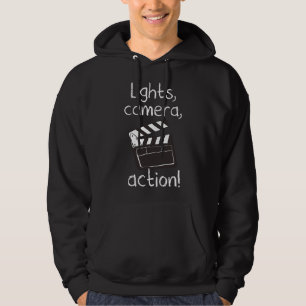 Lights Camera Action Movie Director Movie Clapper Hoodie