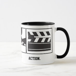 Lights.Camera.Action. Movie Maker Mug