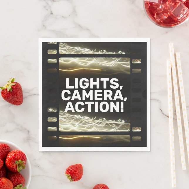 LIGHTS, CAMERA, ACTION! NAPKIN (Insitu)