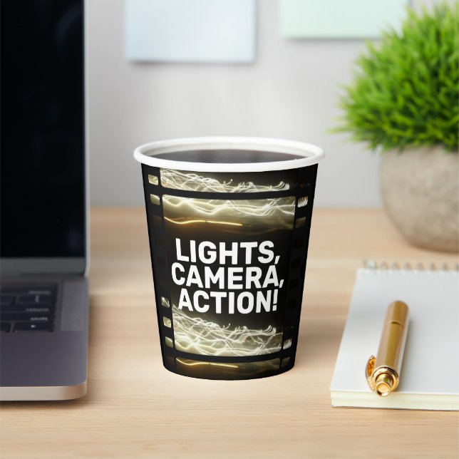 LIGHTS, CAMERA, ACTION! PAPER CUPS (Insitu)