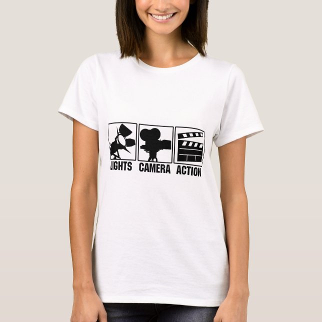 Lights, Camera, Action T-Shirt (Front)