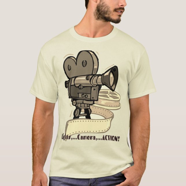 Lights,...Camera,...ACTION! T-Shirt (Front)