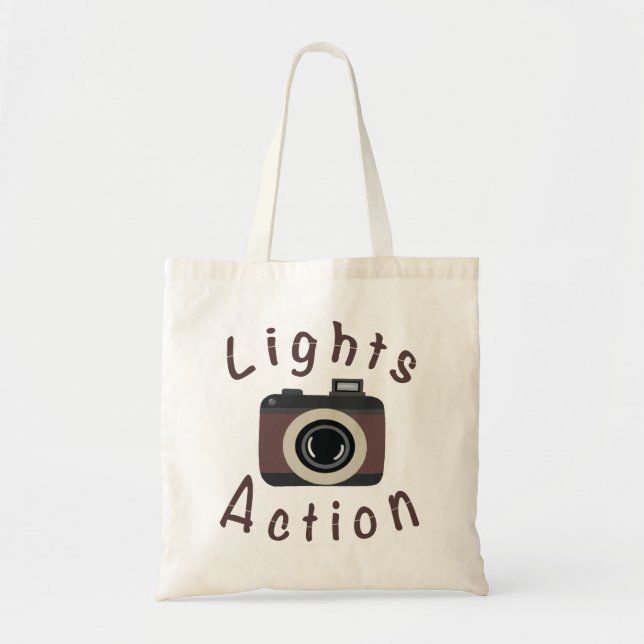Lights, Camera, Action tote bag (Front)