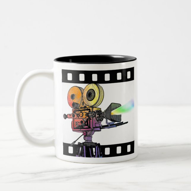 Lights Camera Action! Two-Tone Coffee Mug (Left)