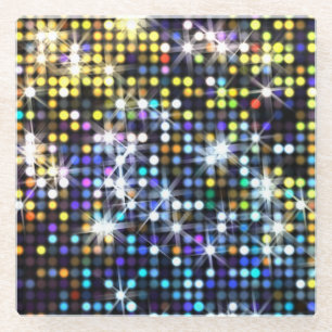 Lights decor: abstract glamourous fashion glass coaster