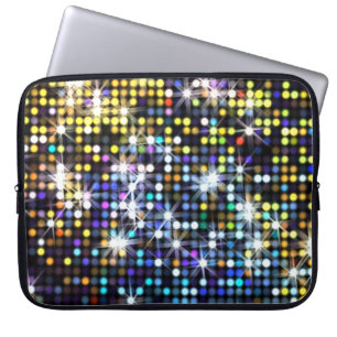 Lights decor: abstract glamourous fashion laptop sleeve