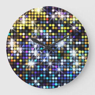Lights decor: abstract glamourous fashion large clock
