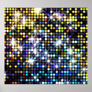 Lights decor: abstract glamourous fashion poster