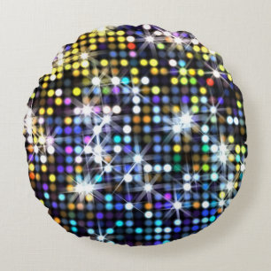 Lights decor: abstract glamourous fashion round cushion