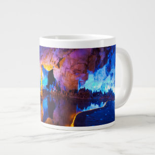 Lights in Reed Flute Cave, China Large Coffee Mug