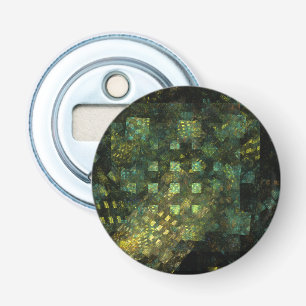 Lights in the City Abstract Art Button Bottle Opener