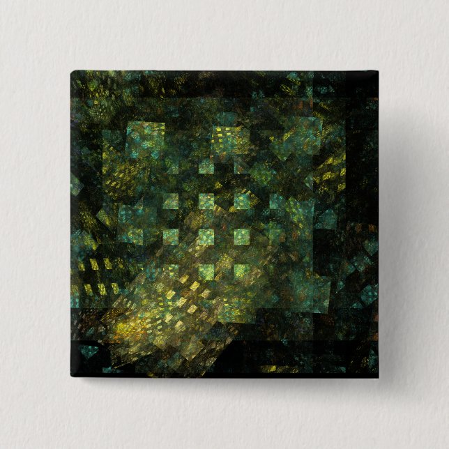 Lights in the City Abstract Art Button (square) (Front)