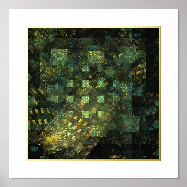 Lights in the City Abstract Art Foil Prints (Front)