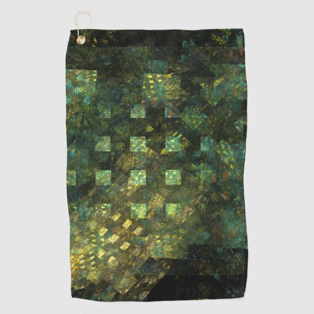Lights in the City Abstract Art Golf Towel (Front)