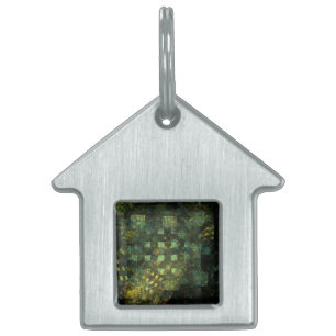 Lights in the City Abstract Art House Pet Name Tag