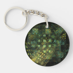 Lights in the City Abstract Art Key Ring