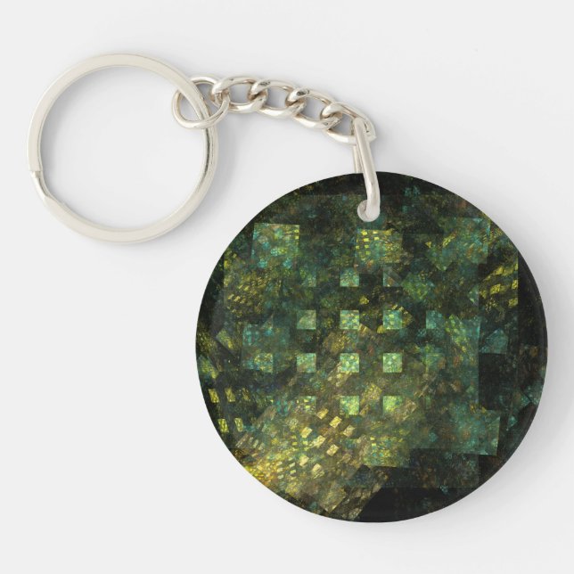Lights in the City Abstract Art Key Ring (Front)