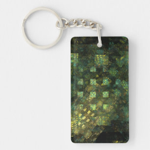 Lights in the City Abstract Art Key Ring