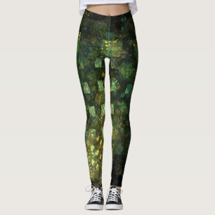 Lights in the City Abstract Art Leggings