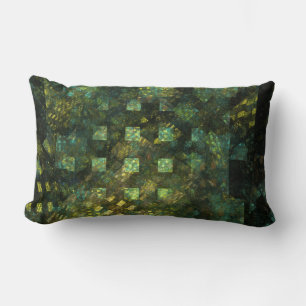 Lights in the City Abstract Art Lumbar Pillow