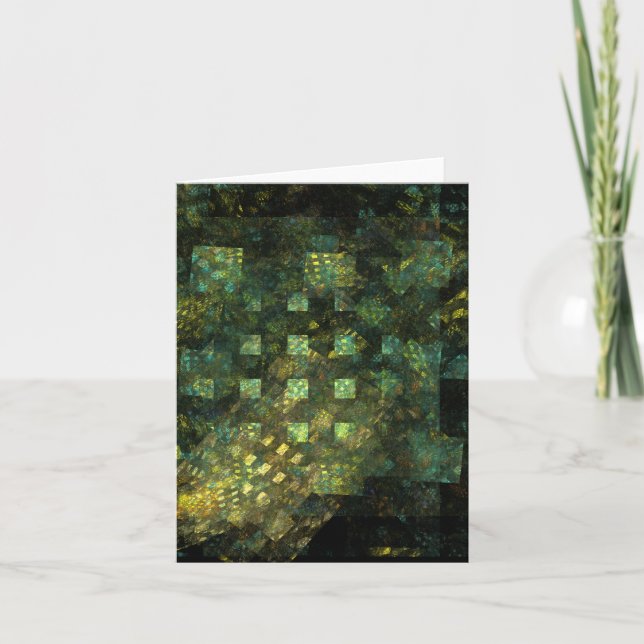 Lights in the City Abstract Art Note Card (Front)