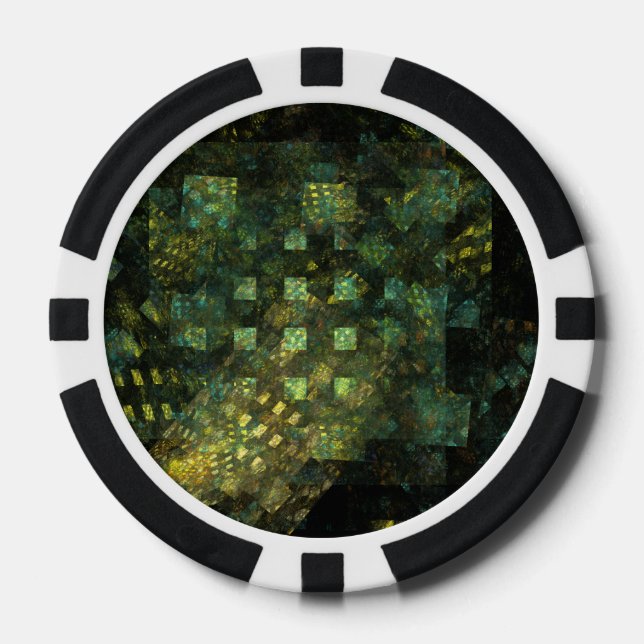 Lights in the City Abstract Art Poker Chips (Front)