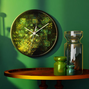 Lights in the City Abstract Art Round Large Clock