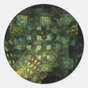 Lights in the City Abstract Art Round Sticker
