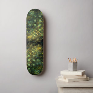 Lights in the City Abstract Art Skateboard