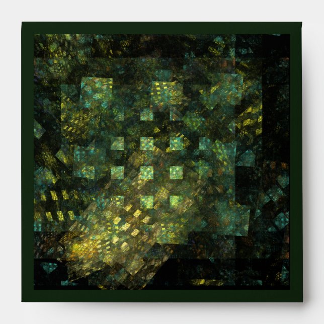 Lights in the City Abstract Art Square Envelope (Front)