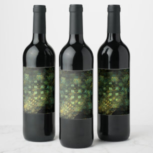 Lights in the City Abstract Art Wine Label