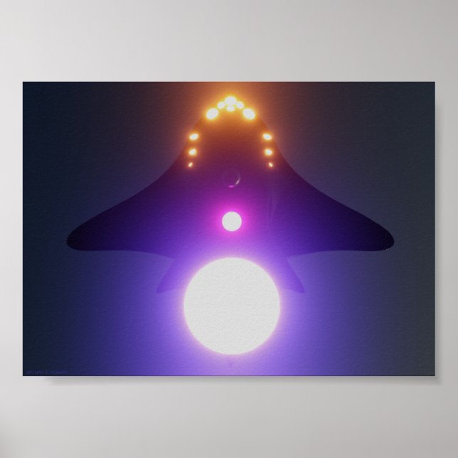 Lights in the Sky - Sci-Fi Ship Poster (Front)
