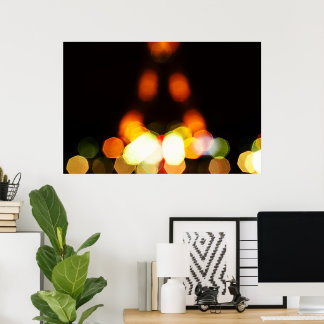 Lights of Paris, Eiffel Tower Art Poster